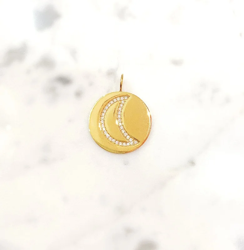 Moon Medallion Charm