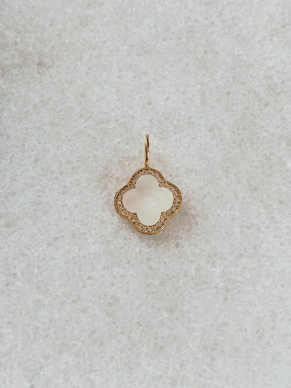 Mother of Pearl Clover Charm