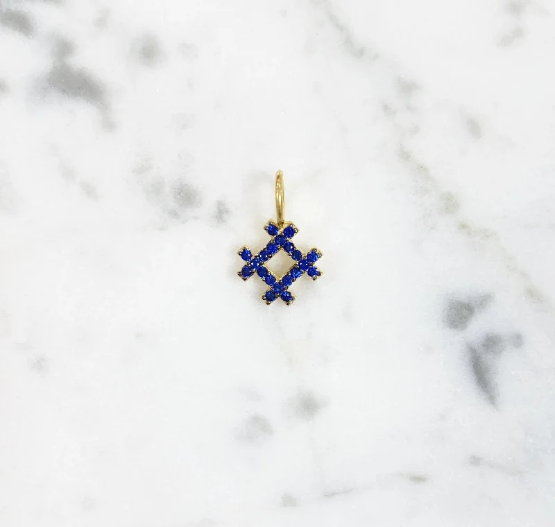 Navy Hashtag Charm