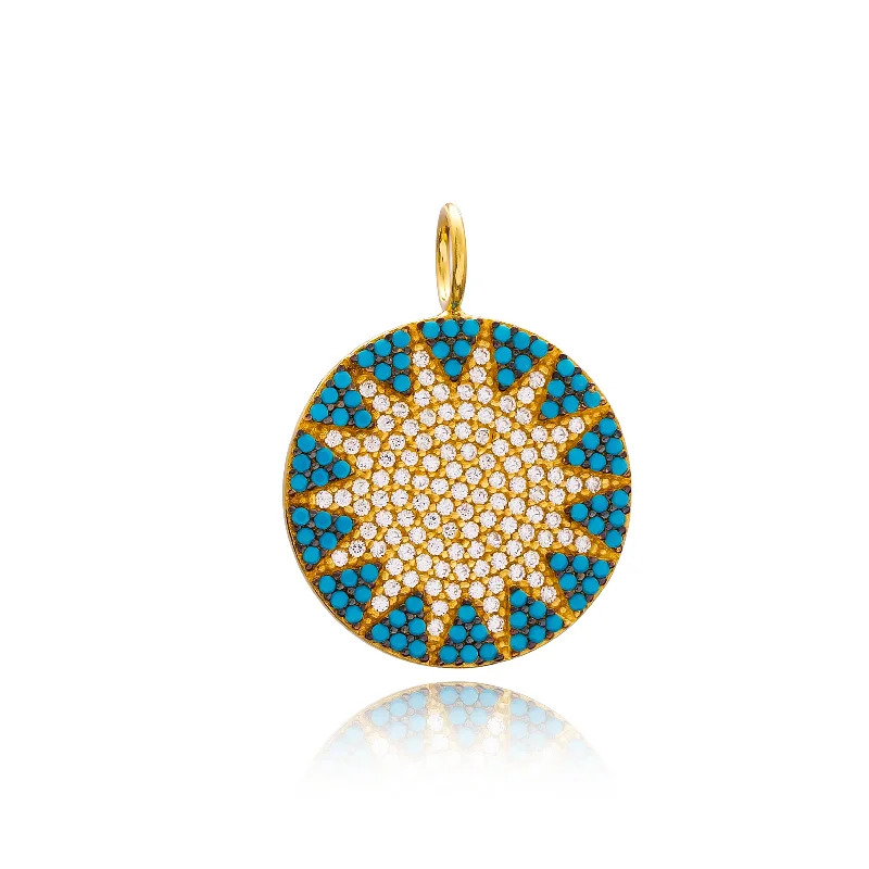 Turquoise Big Sun Charm