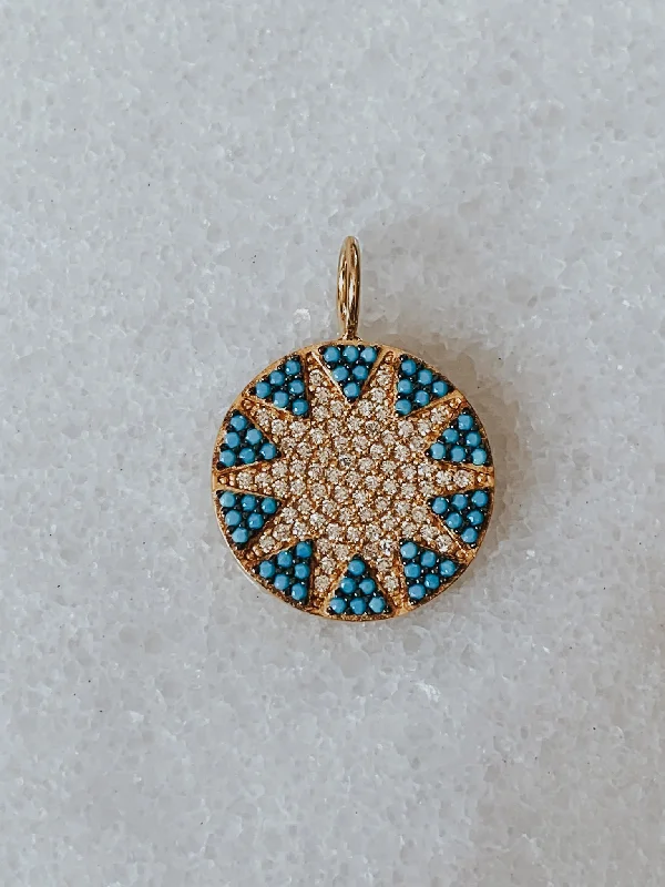 Turquoise Mini Sun Charm