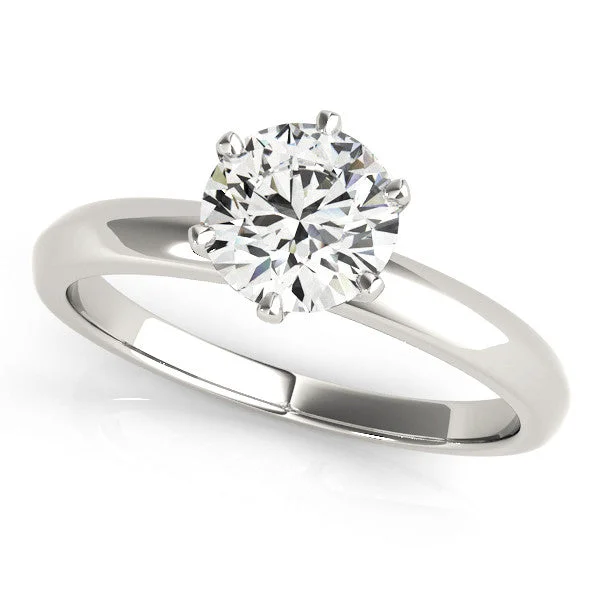 14k Gold Round Solitaire Engagement Ring