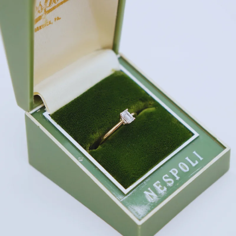 .38ct E VS2 Diamond Emerald Engagement ring