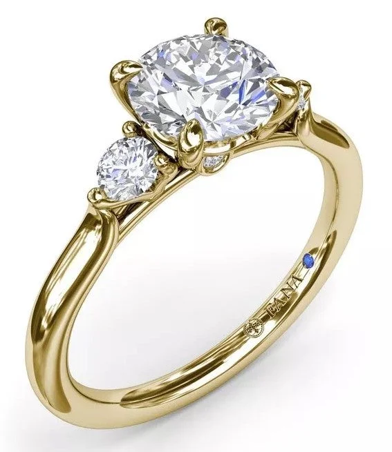 Brilliant Cut Three Stone Engagement Ring