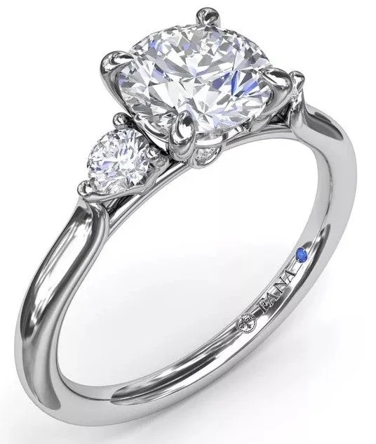 Brilliant Cut Three Stone Engagement Ring