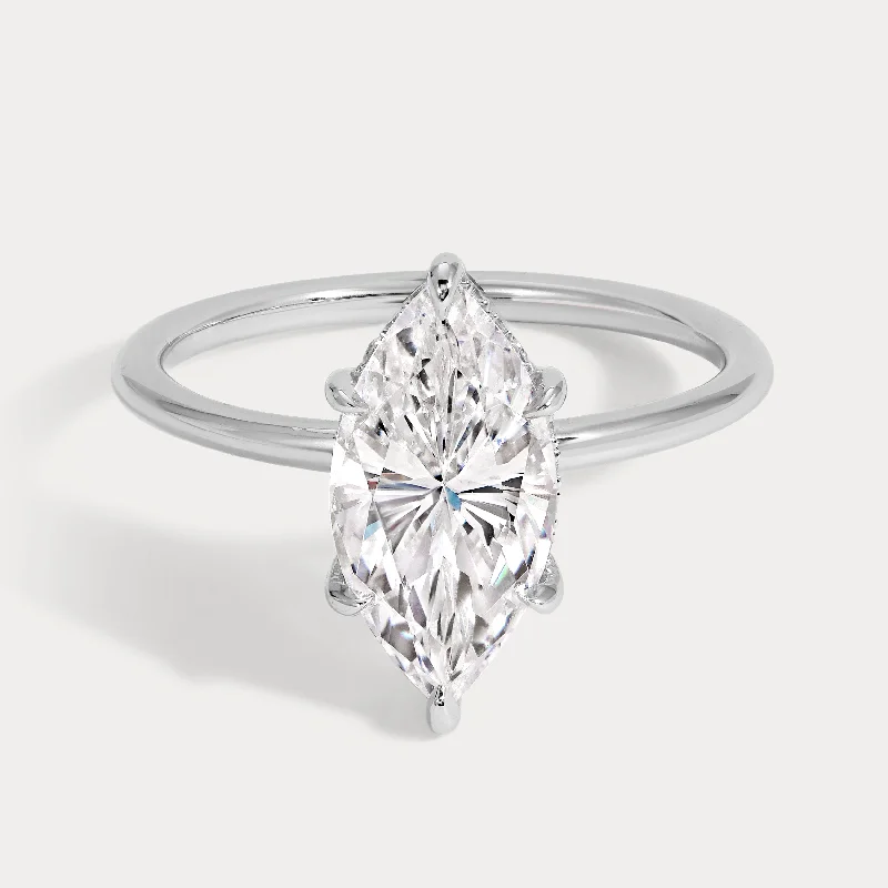 Courtney - 2.52ct Marquise Brilliant Natural Diamond Ring