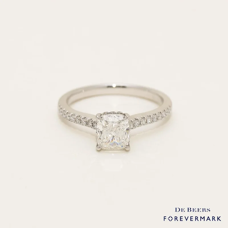 Forevermark Cushion Diamond Engagement Ring in Platinum (1 3/8ct tw)