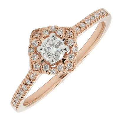 Diamond Engagement Ring in 14kt Rose Gold (1/3ct tw)