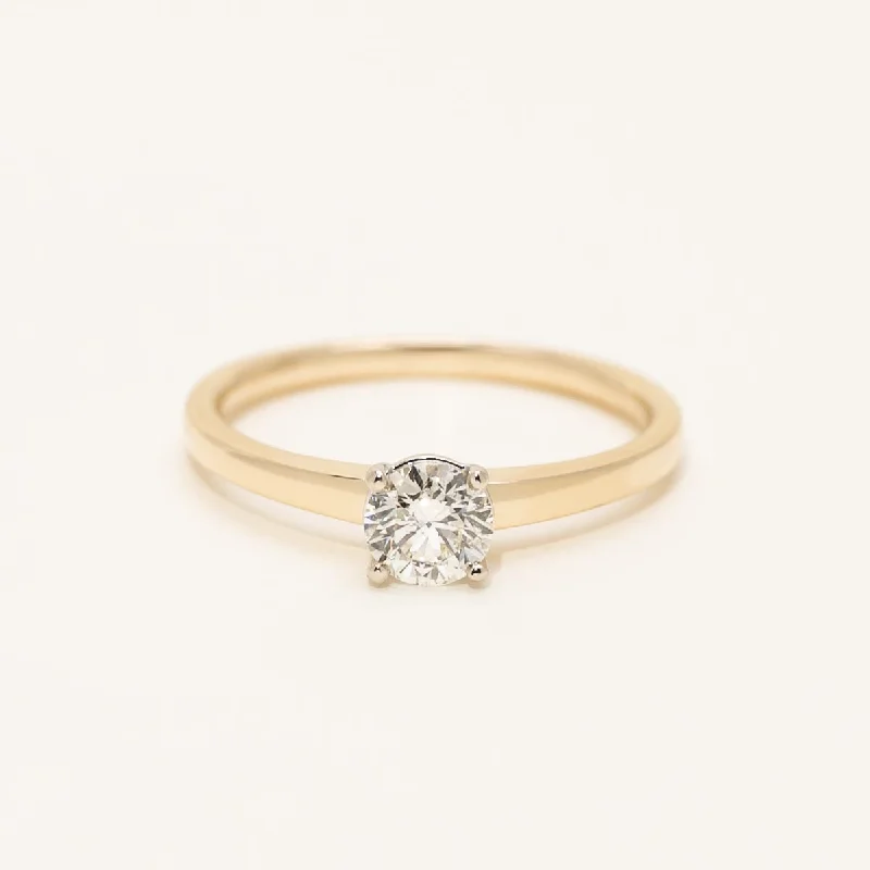 Diamond Solitaire Engagement Ring in 14kt Yellow Gold (1/2ct)