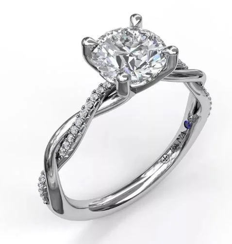 Diamond Twist Engagement Ring