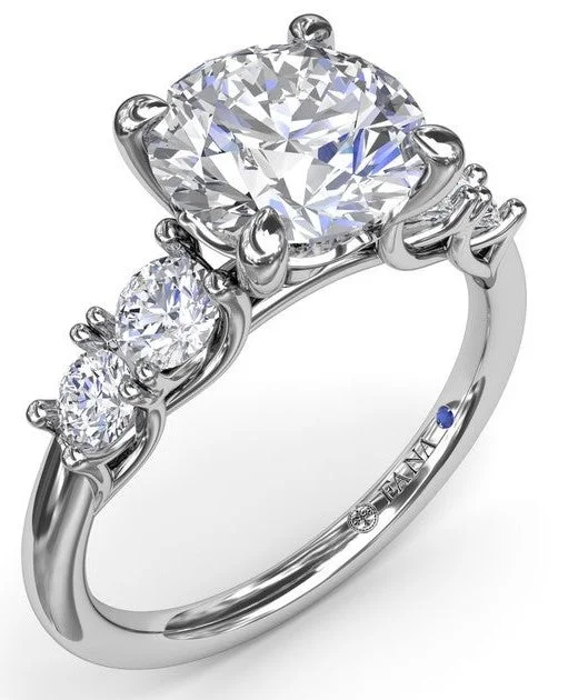 Double Side Stone Engagement Ring