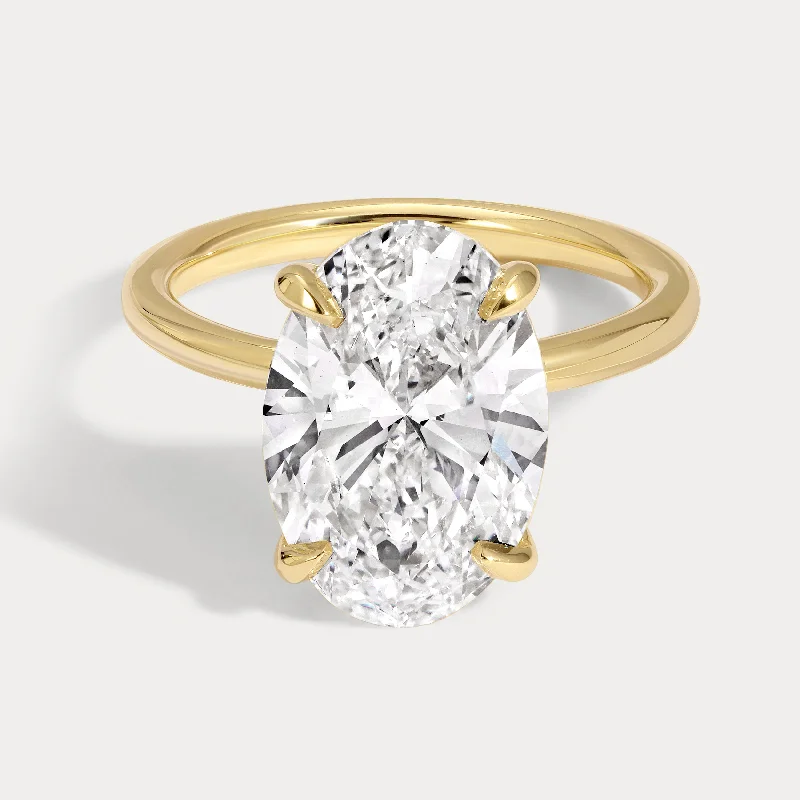 Gia - 5.05ct Oval Brilliant Lab Grown Diamond Ring