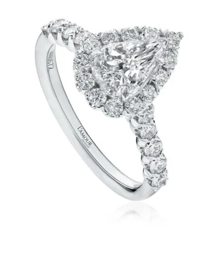 L’Amour Crisscut® Pear Shape Diamond Engagement Ring