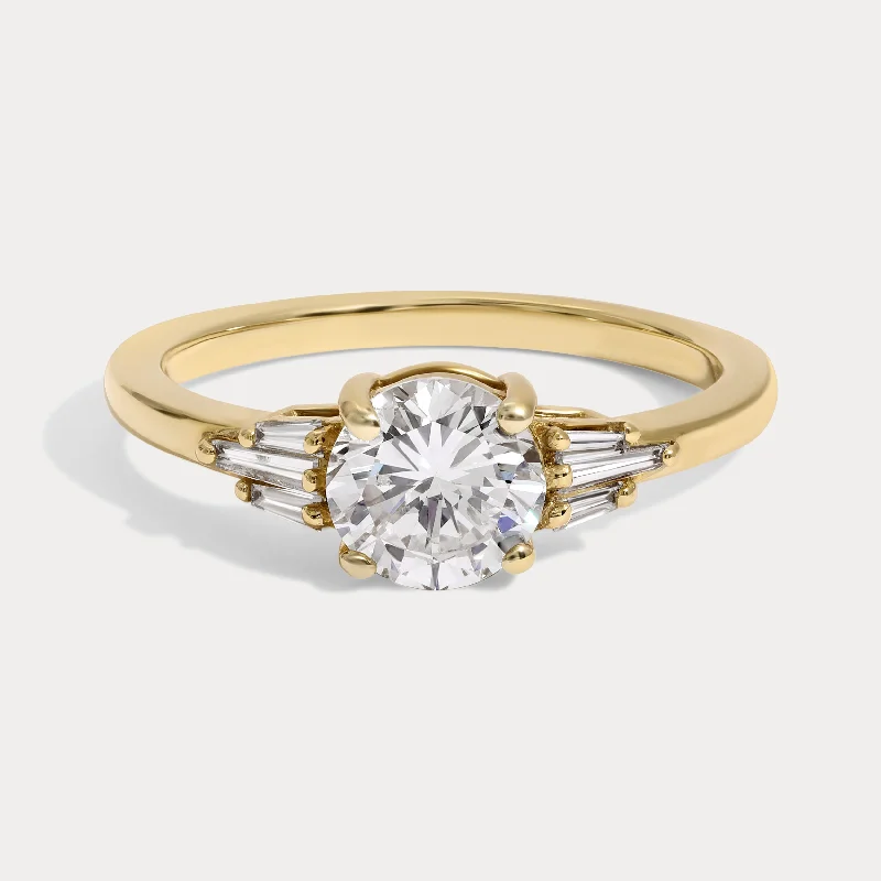 Madelyn - 0.94ct Round Brilliant Earth Mined Diamond Ring