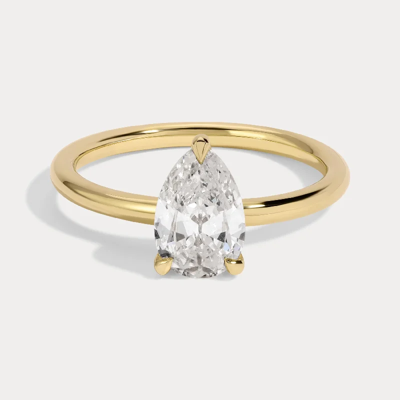 Melissa - 1.01ct Antique Pear Brilliant Diamond Ring