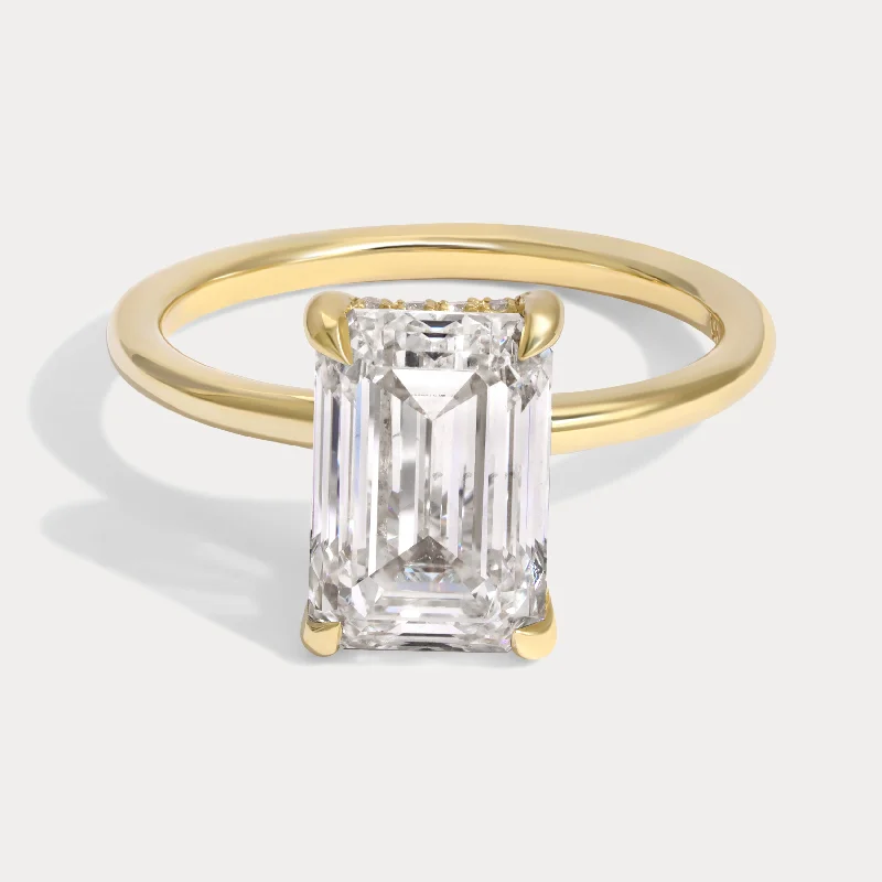 Nicole - 3.34ct Emerald Cut Lab Grown Diamond Ring