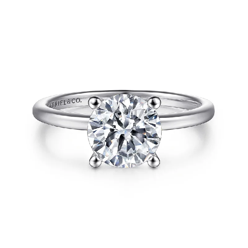 Platinum 'Evalina' Solitaire Engagement Ring