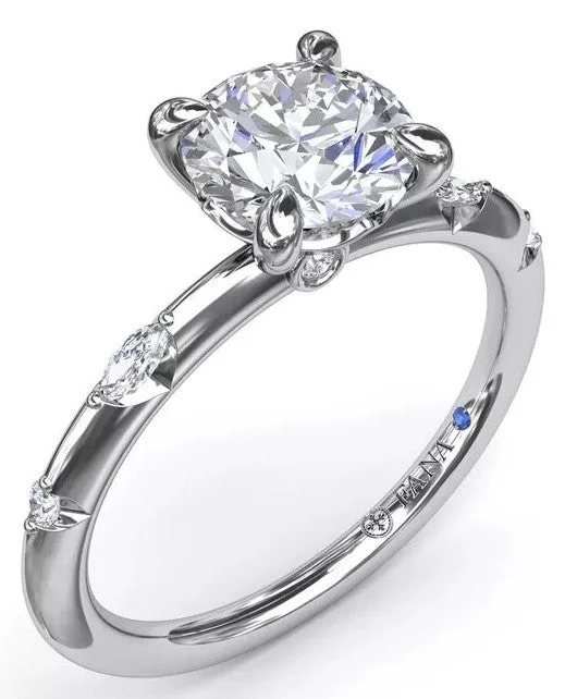 Raindrop Diamond Engagement Ring