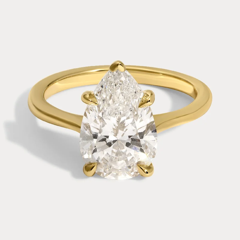 Shelby - 3.04ct Pear Shape Lab Grown Diamond Ring