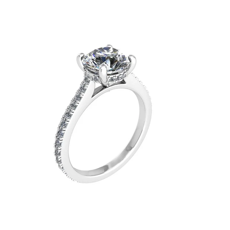 Round Diamond Semi-Mount Engagement Ring