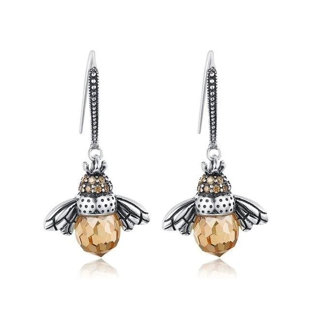 Bee Drop Earrings for Women Lovely Fine Jewelry