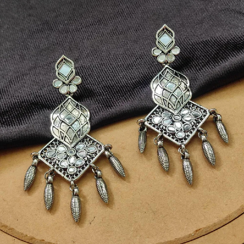 Bhavi Jewels Oxidised  Plated Dangler Earrings