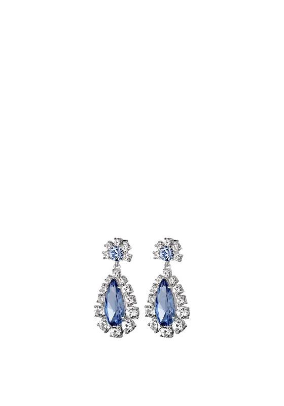 Dyrberg/Kern Lucia Drop Earrings, Silver & Light Blue