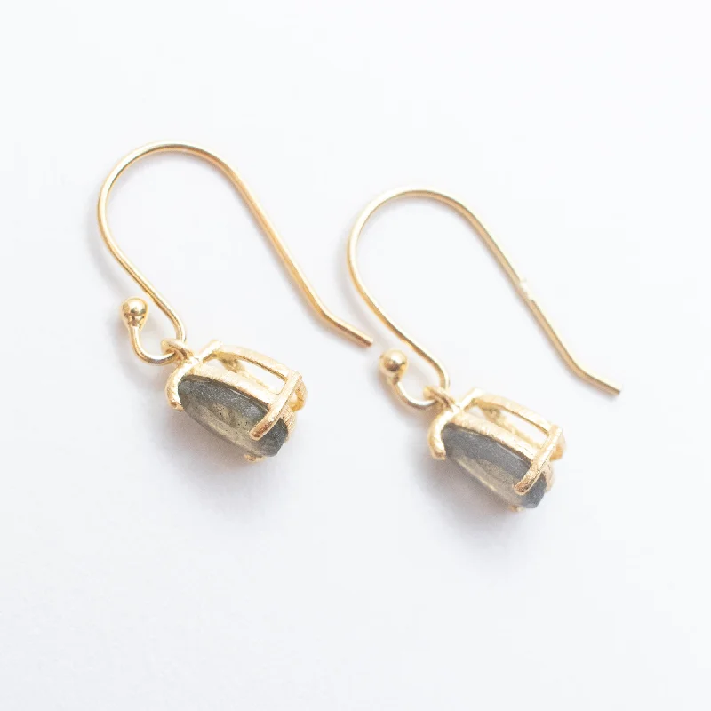 Gold Vermeil Labradorite Teardrop Earrings