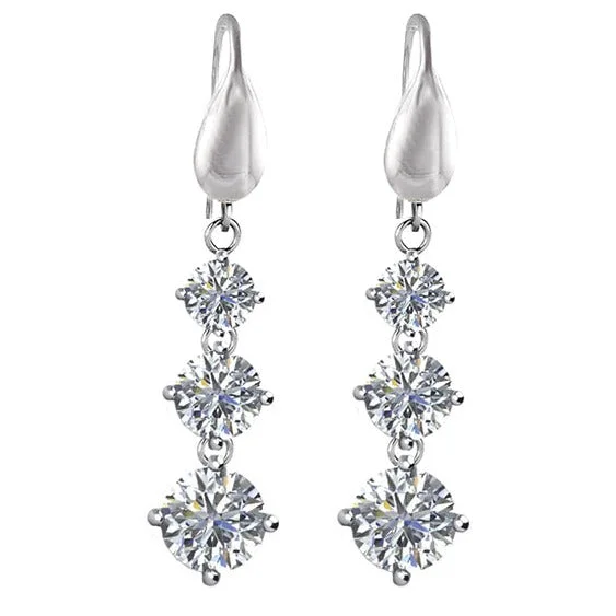 Graduated Crystal Drop Earrings