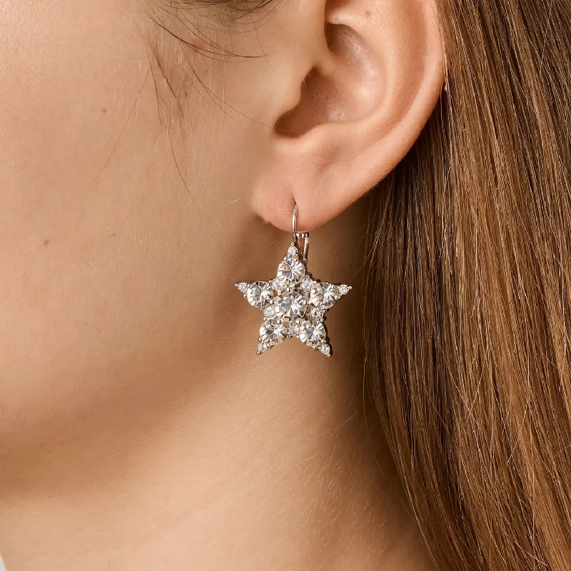 Dyrberg/Kern Libra Star Drop Earrings, Silver