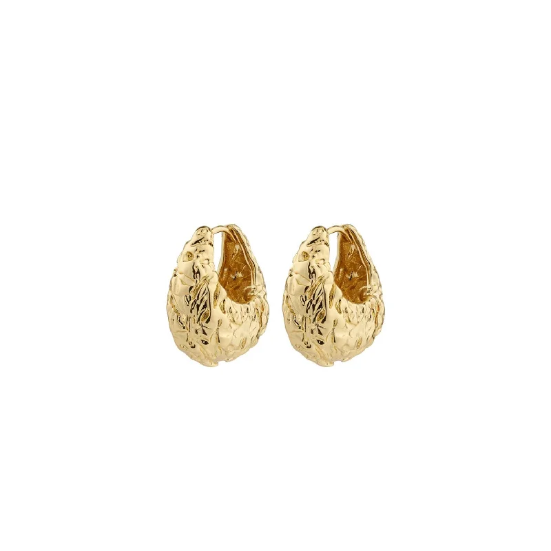 Pilgrim Lincoln Chunky Teardrop Earrings, Gold