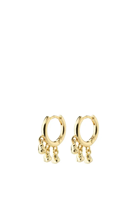 Pilgrim Hallie Hoop Pendant Earrings, Gold