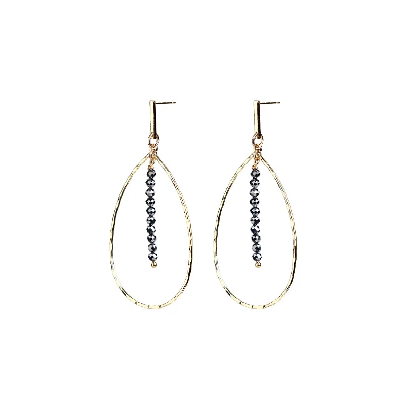 Angela D’Arcy Terrahertz Teardrop Earrings, Gold