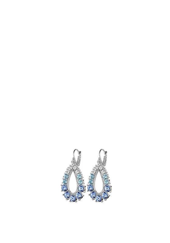 Dyrberg/Kern Zanetta Teardrop Earrings, Light Blue & Silver