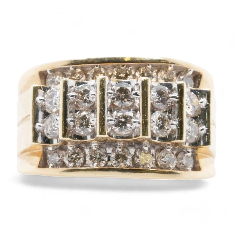 10K Gold Diamond Cigar Band