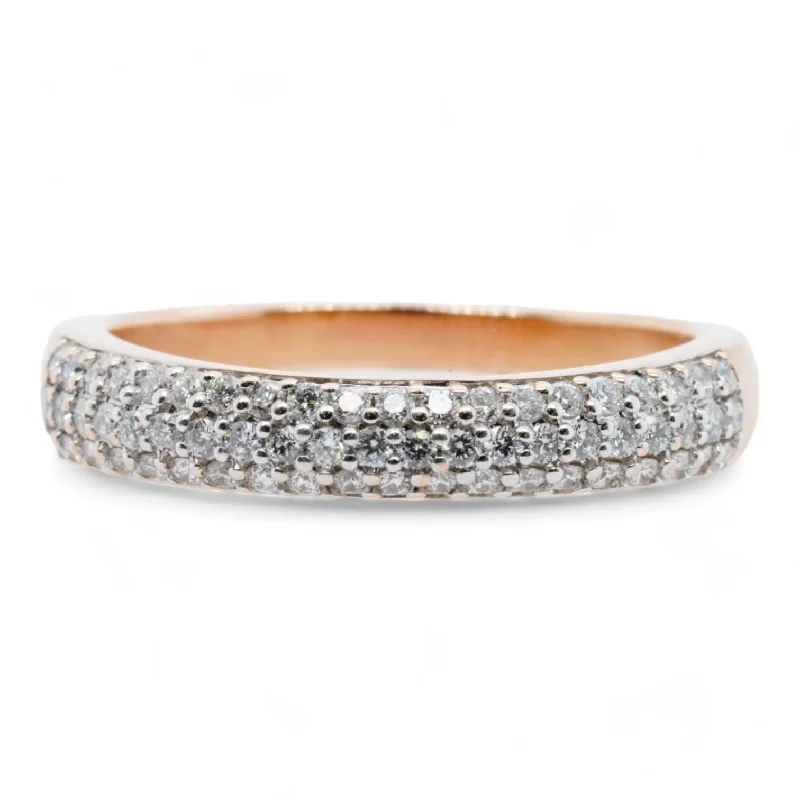 10K Rose Gold Diamond Band