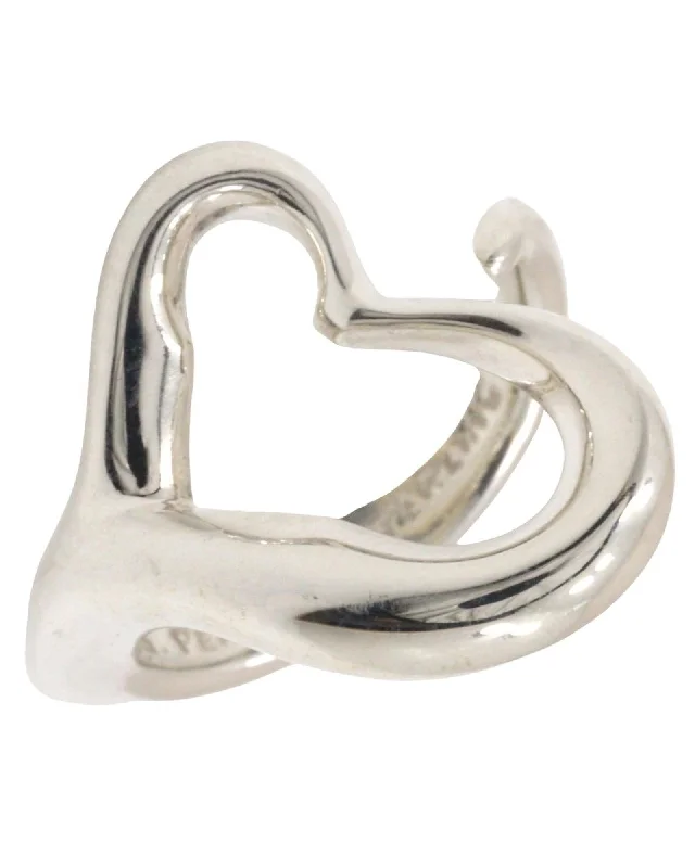 Open Heart Silver Ring