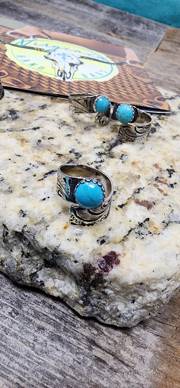 Handmade Ring with Turquoise Color Stone