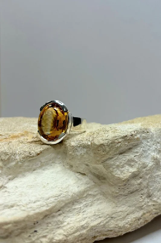 Kira Sterling Silver Citrine Ring