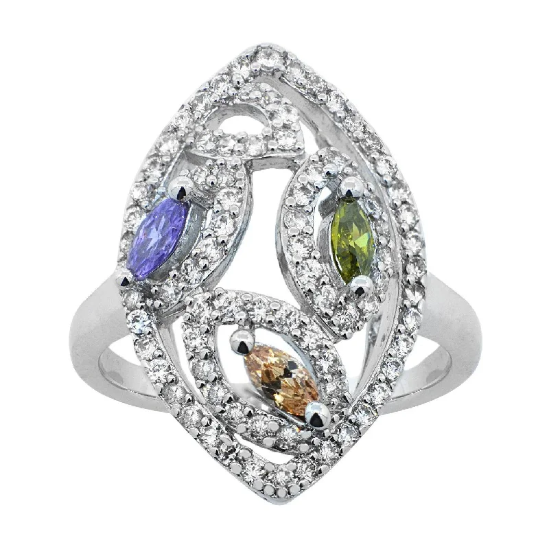 Marquise Tri-Color Ring