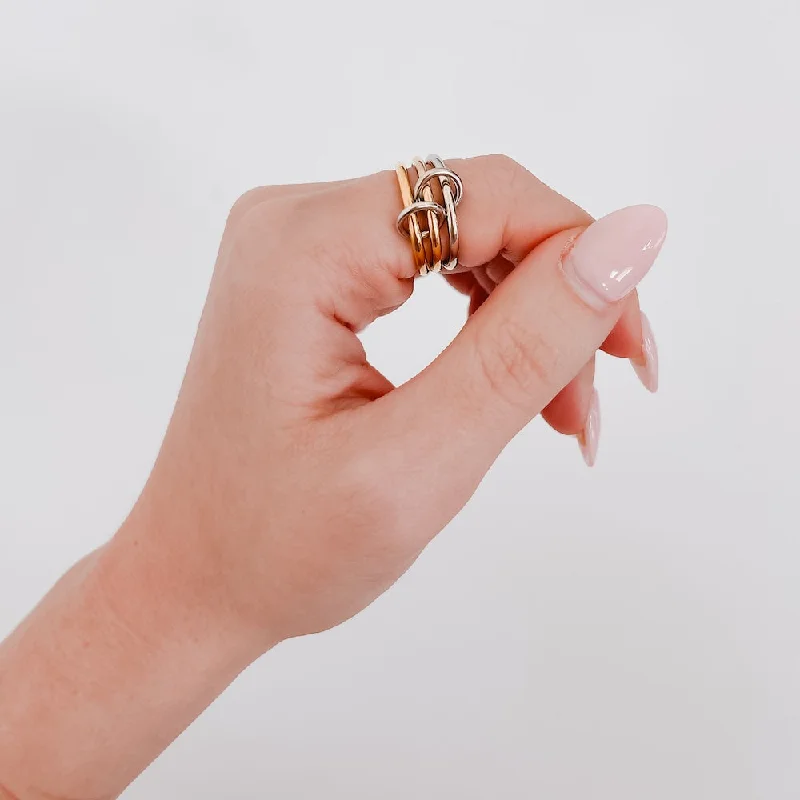 Millie Mixed Metals Stacked Ring - WATERPROOF