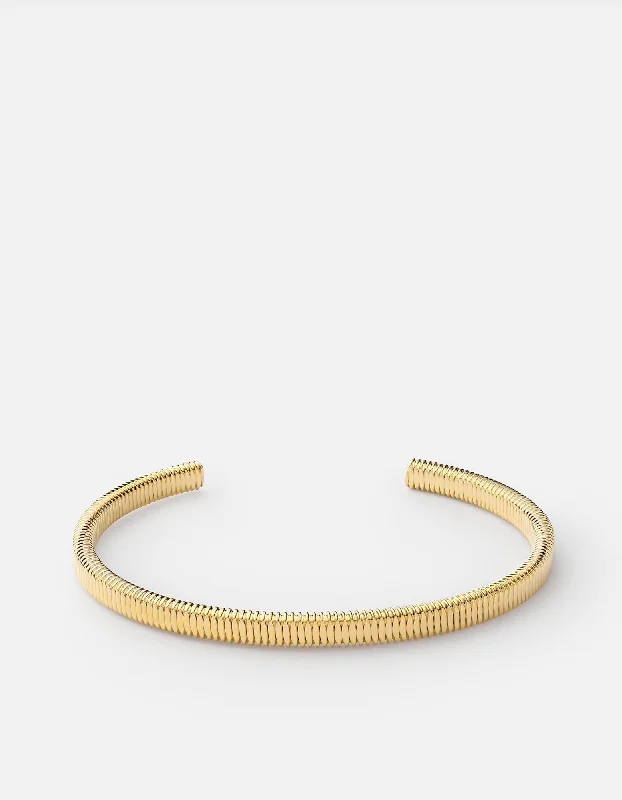 Thread Cuff, 14k Gold