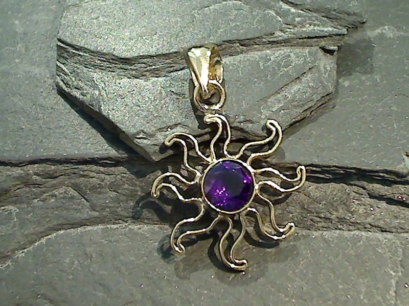 Amethyst, Alchemia Sun Pendant