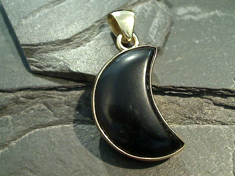 Black Onyx, Alchemia Moon Pendant