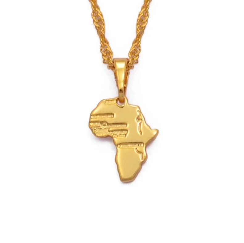 AFRICA PENDANT MOTHERLAND NECKLACE  MINI-GOLD