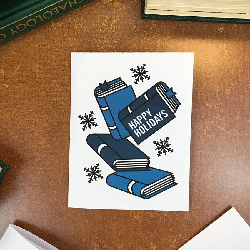 Books and Snow: Printable Greeting Card