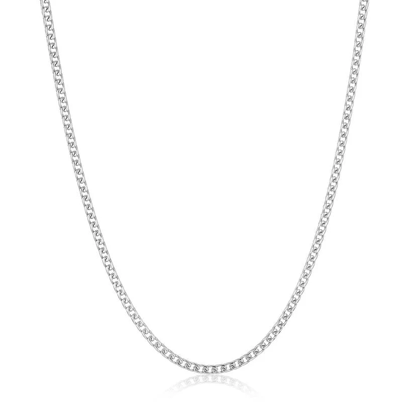 Crucible Los Angeles 3mm Stainless Steel Rounded Franco Chain 22 Inches