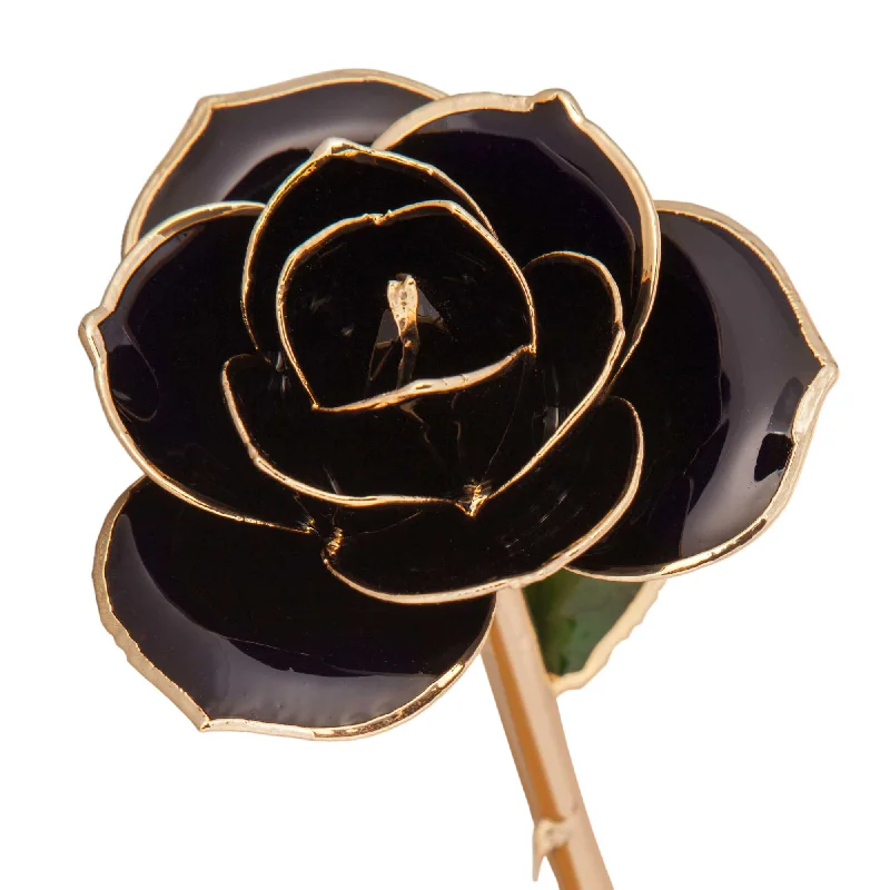 Diamond Black 24K Gold Dipped Rose