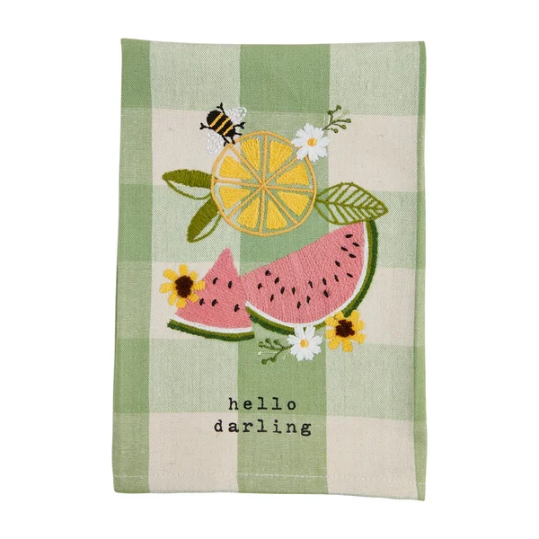 FLORAL CHECK TOWEL