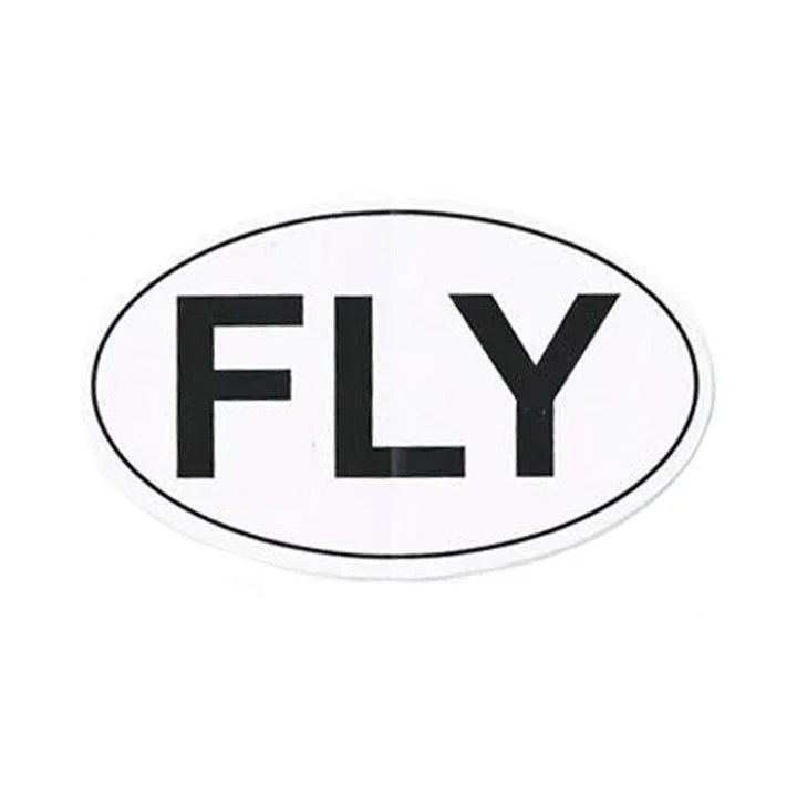 Oval "FLY" Euro Acronym Sticker